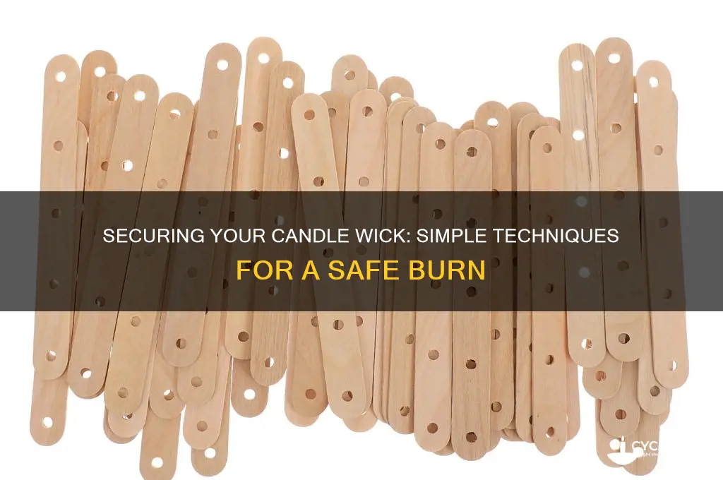 how do you secure a candle wick