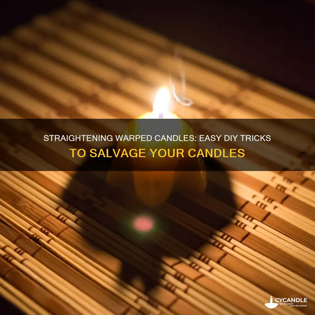 how do you straighten a warped candle