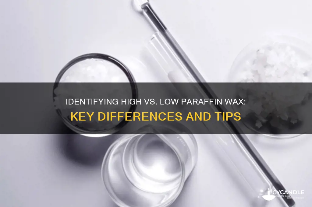 how do you tell high paraffin wax from low paraffin