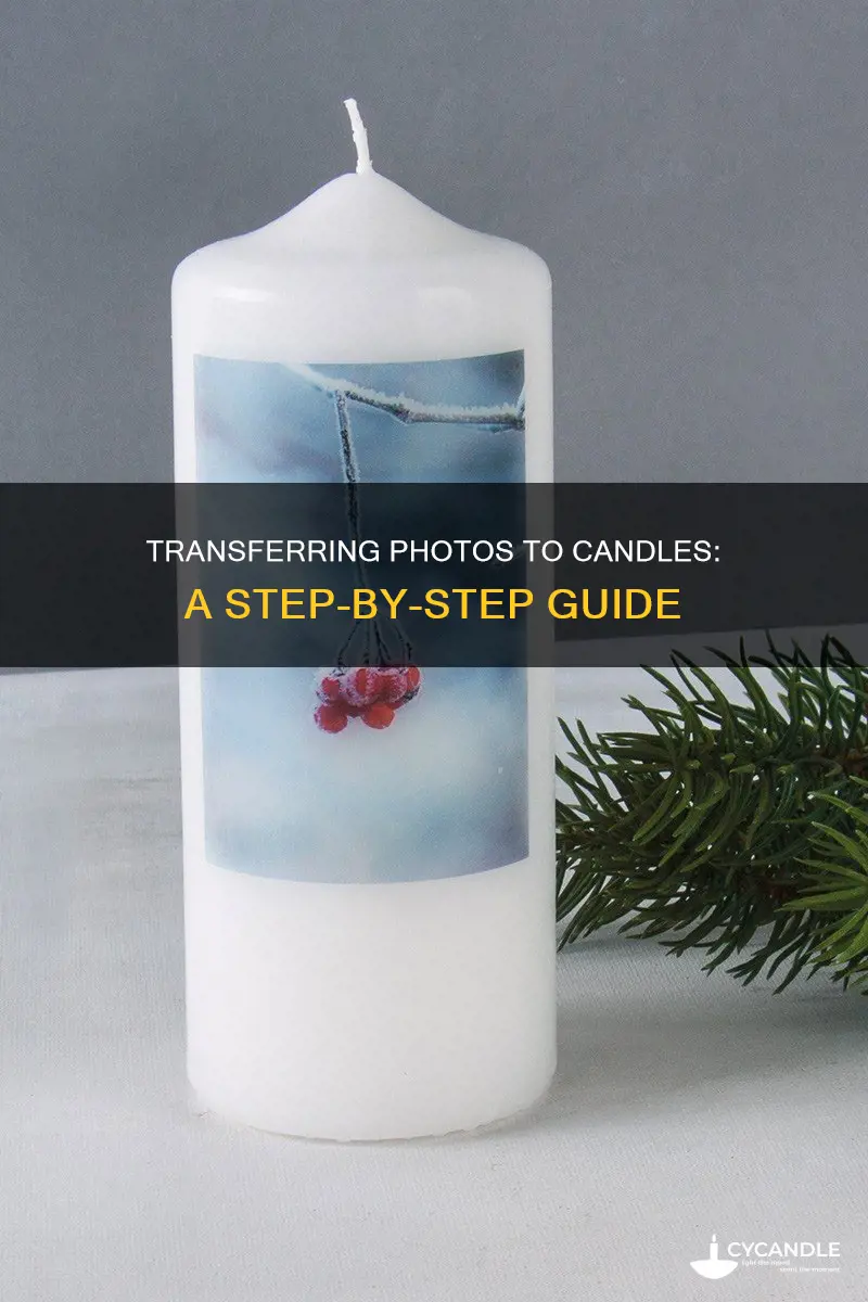 how do you transfer a picture to a candle