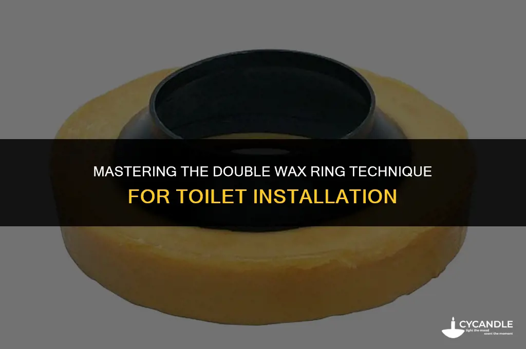 how do you use a double wax rings for toilet