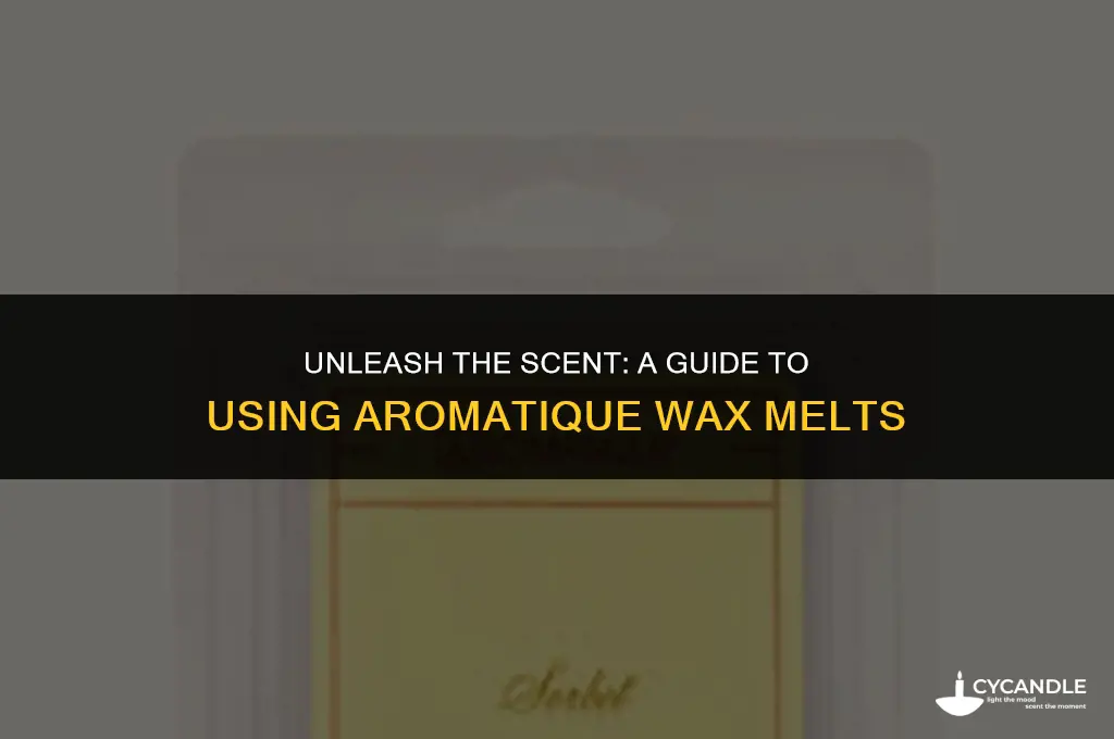 how do you use aromatique wax melts