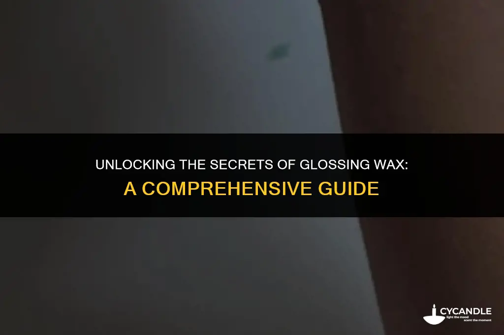 how do you use glossing wax