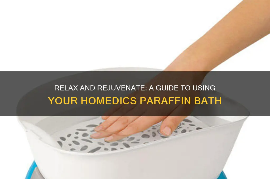 how do you use homedics paraffin bath