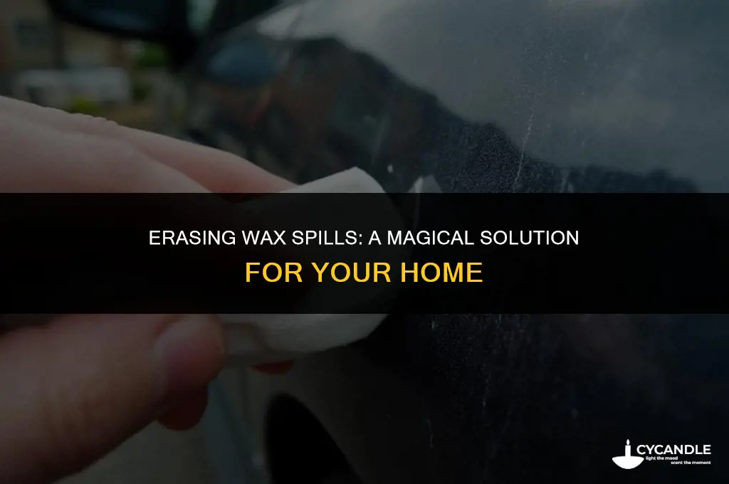 how do you use magic eraser on spilled wax