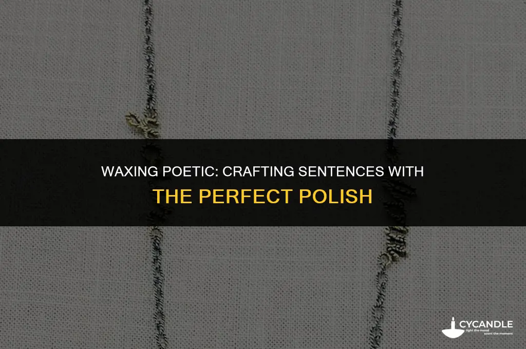 how do you use wax in a sentence