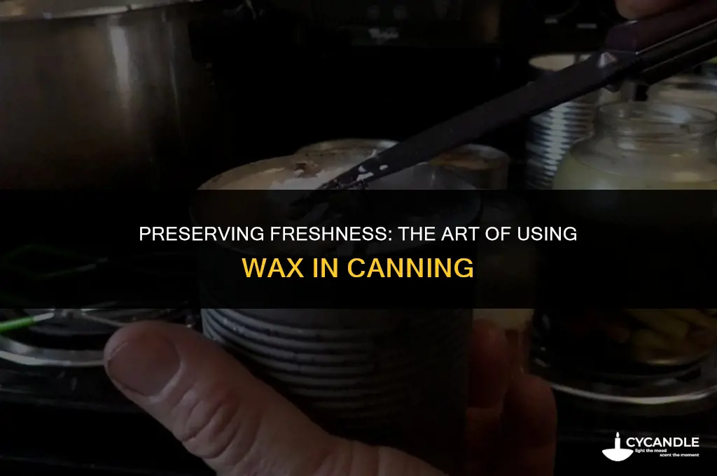 how do you use wax in canning