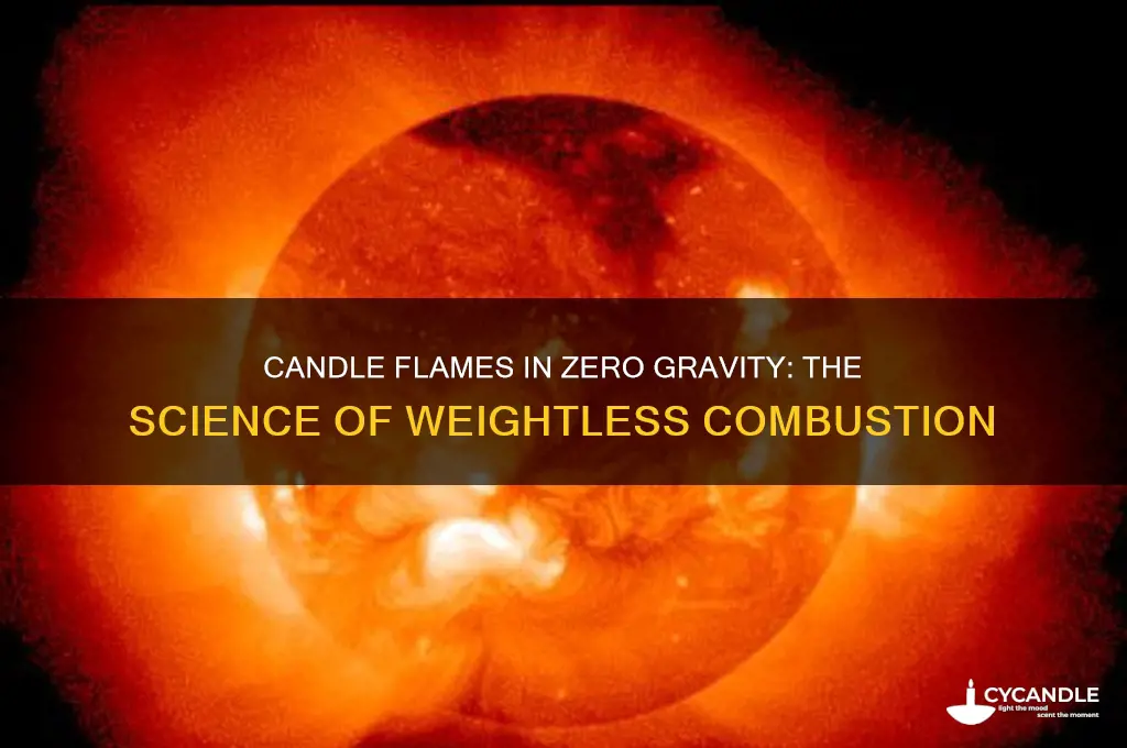 how does a candle burn in zero gravity