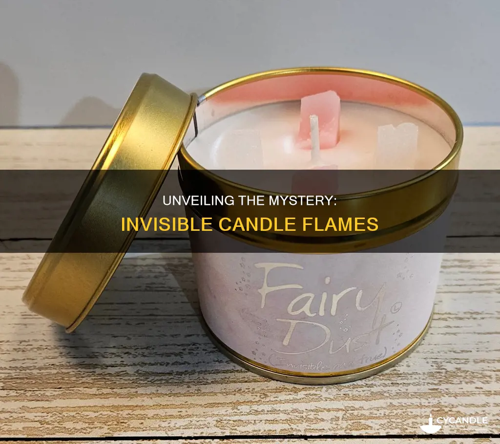 how does a candle flame become invisible