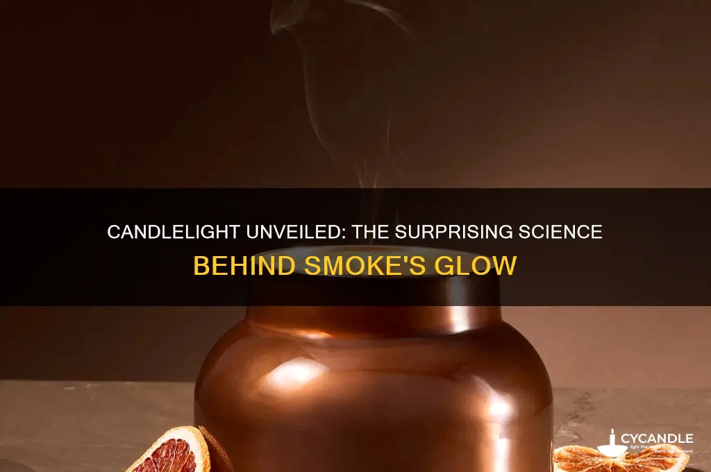 how does a candle light from smoke