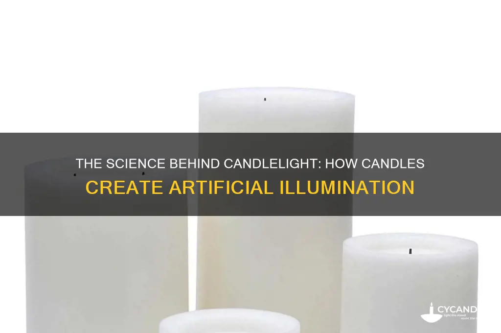 how does a candle produce artificial light