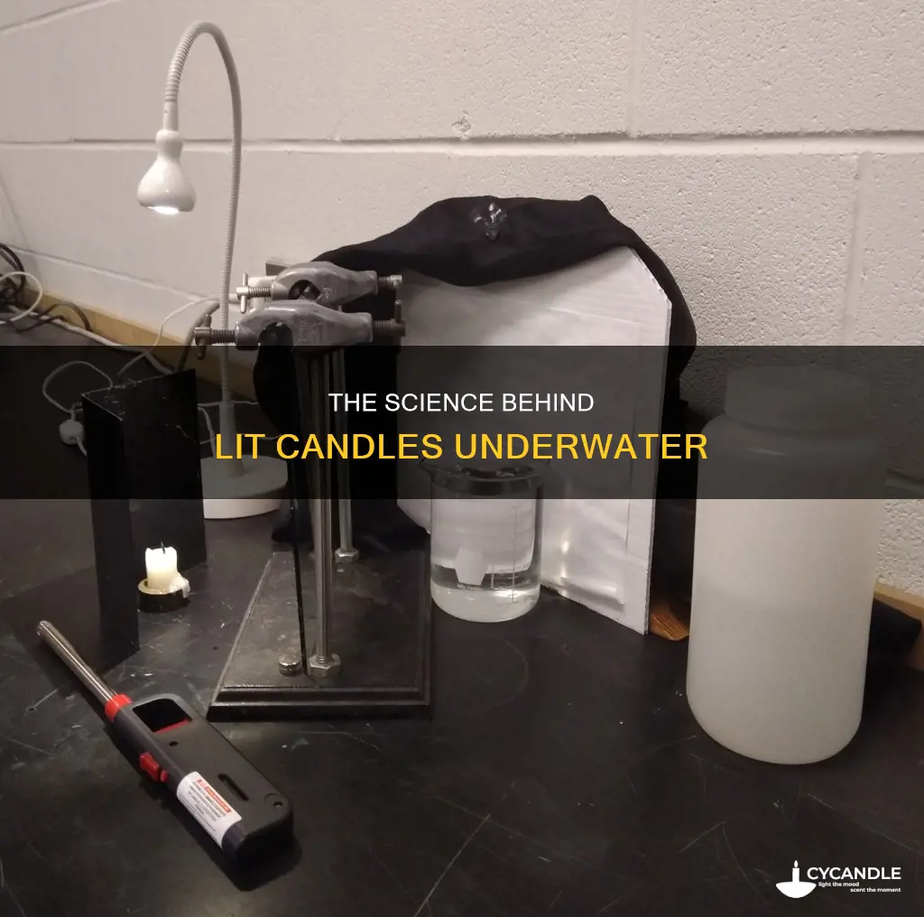 how does a candle stay lit up under th water