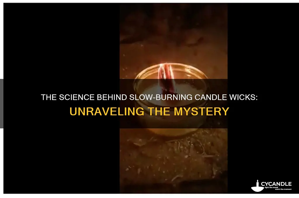 how does a candle wick burn so slow