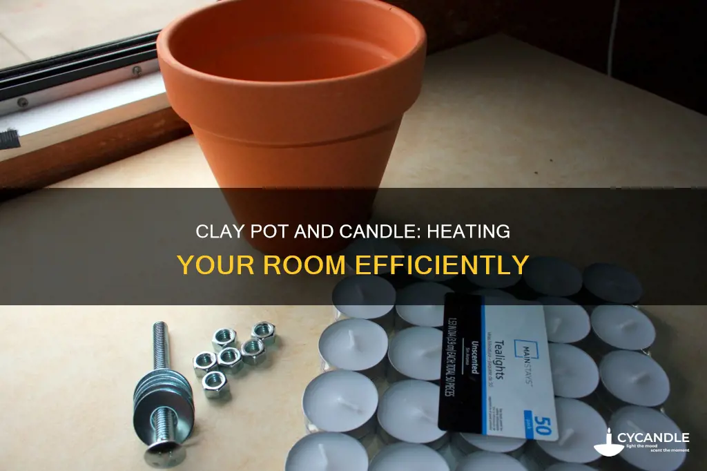 how does a clay pot and candle heat a room