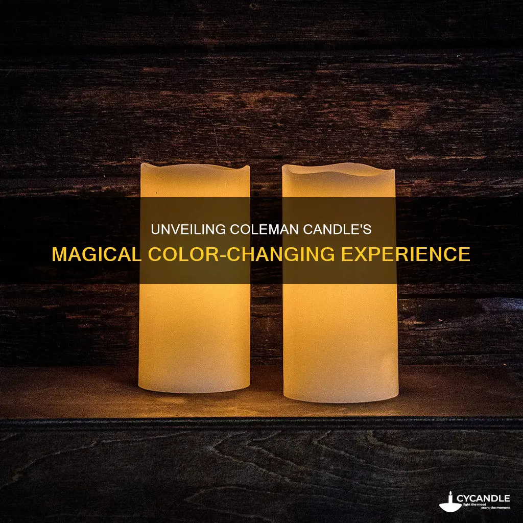how does coleman candle change colors