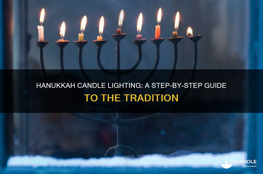 how does hanukkah candle lighting work