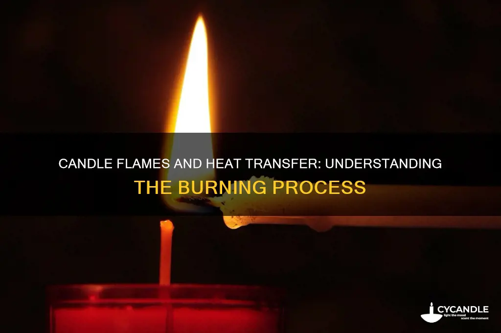 how does heat transfer occur when a candle burns