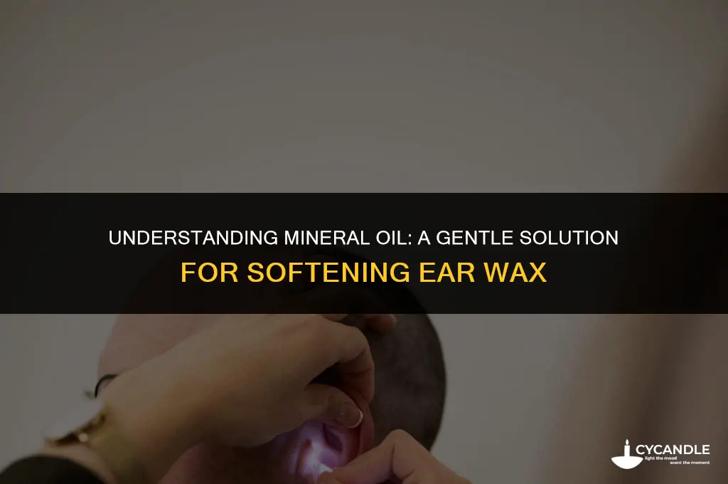how does mineral oil work to soften ear wax