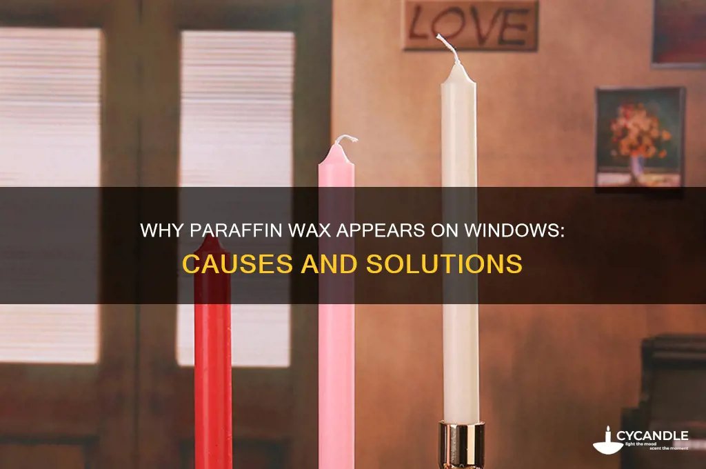 how does paraffin wax get on a window