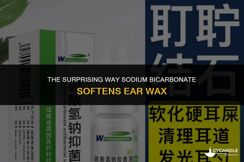 how does sodium bicarbonate soften ear wax