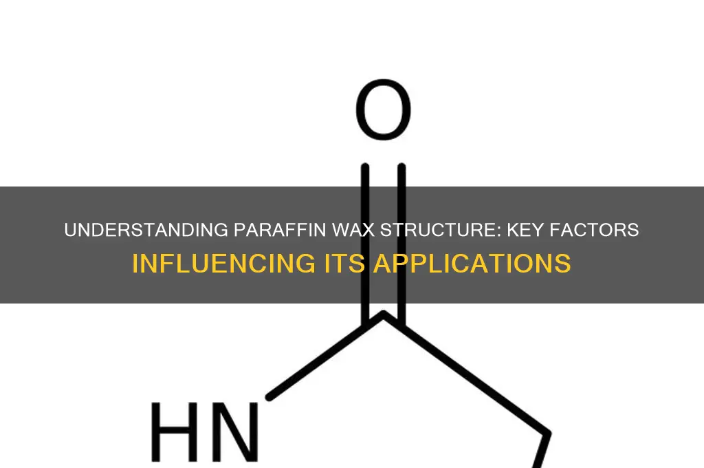how does the structure of paraffin wax affect its use