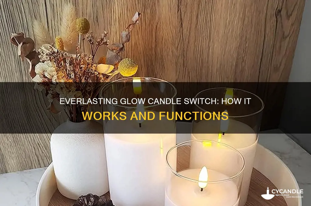 how does the switch on the everlasting glow candle work