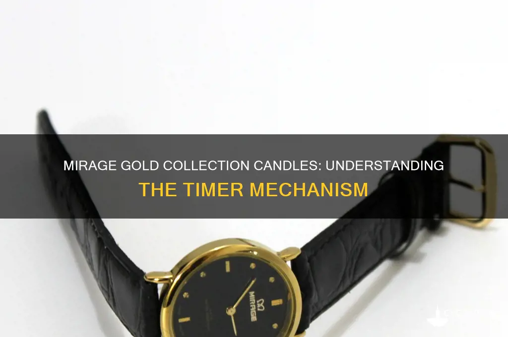 how does the timer work on mirage gold collection candles