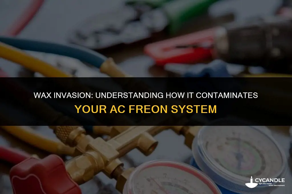 how does wax get in ac freon system
