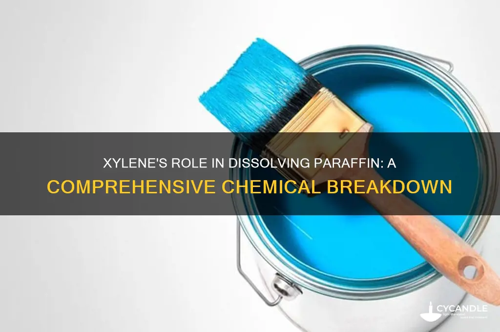 how does xylene remove paraffin