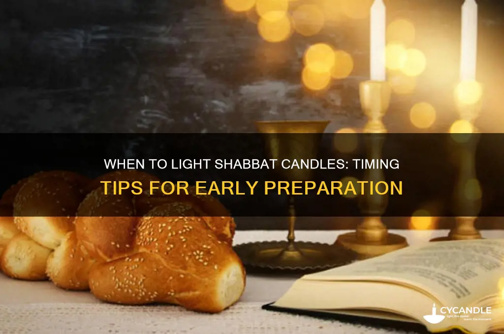 how early can i light shabbat candles