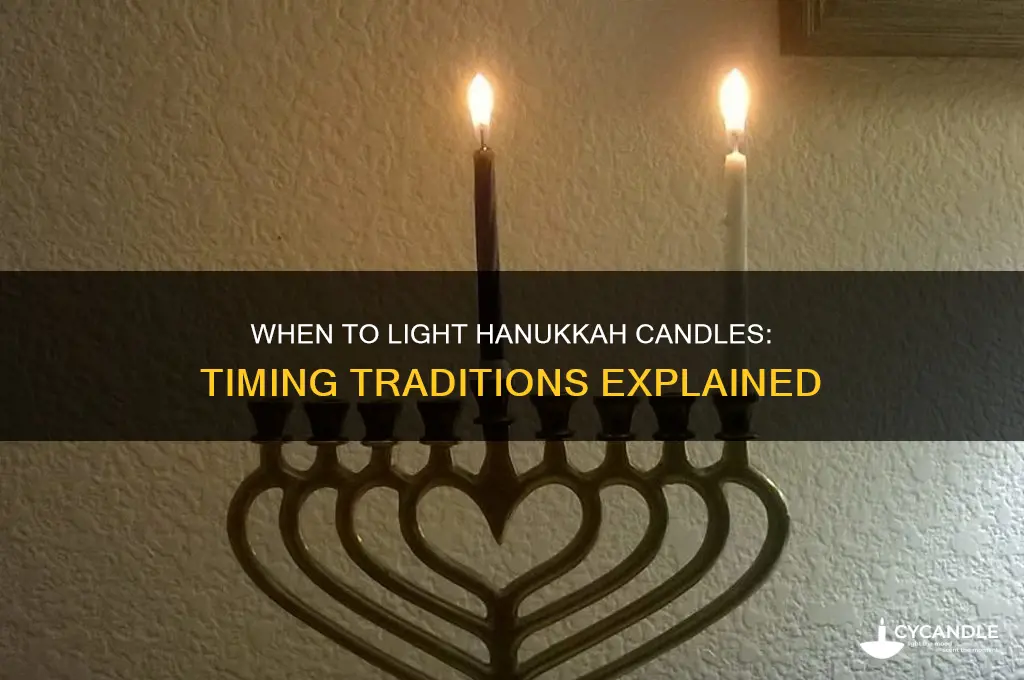 how early can you light hanukkah candles