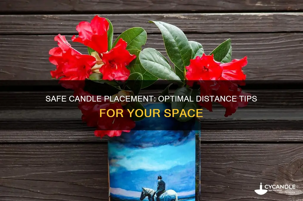 how far away should you put a candle