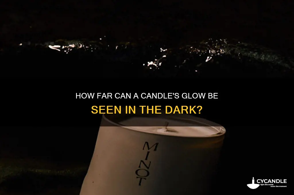 how far can a candle be seen at night