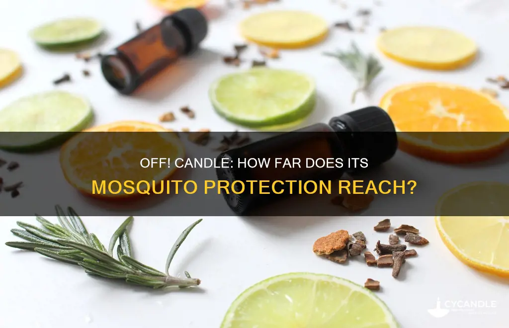 how far does the off candle protect mosquitoes