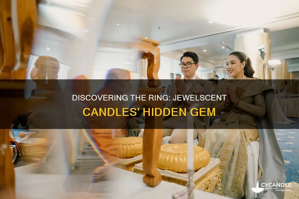 how far down is the ring in a jewelscent candle