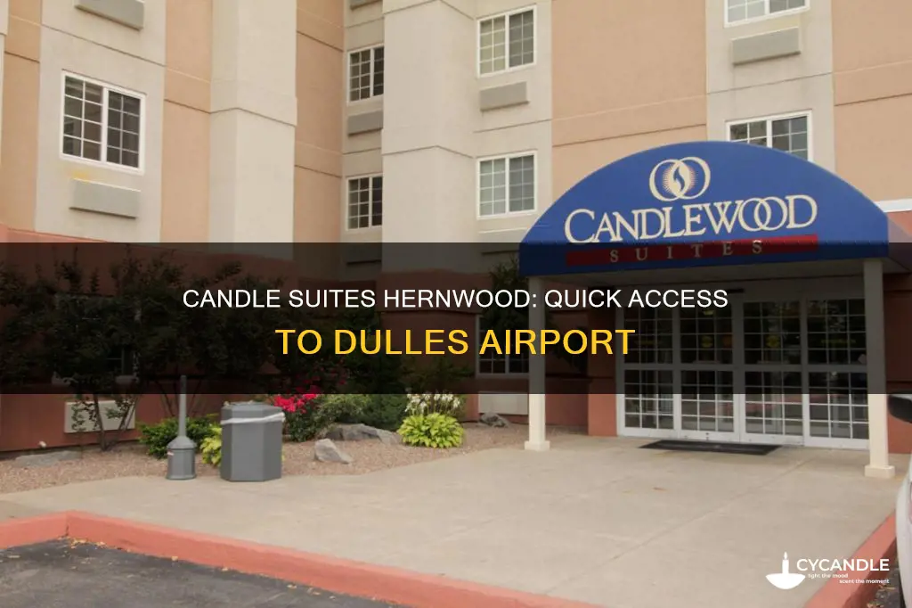 how far from candle suites hernwood to washington dulles airport