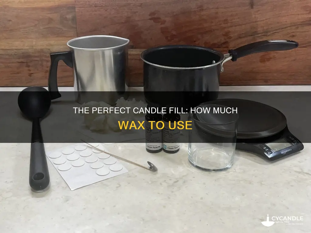 how far to fill candles