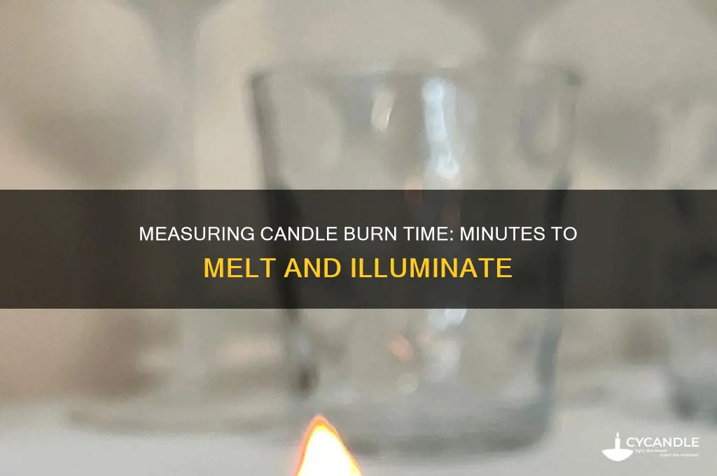 how fast does a candle burn time measured in minutes