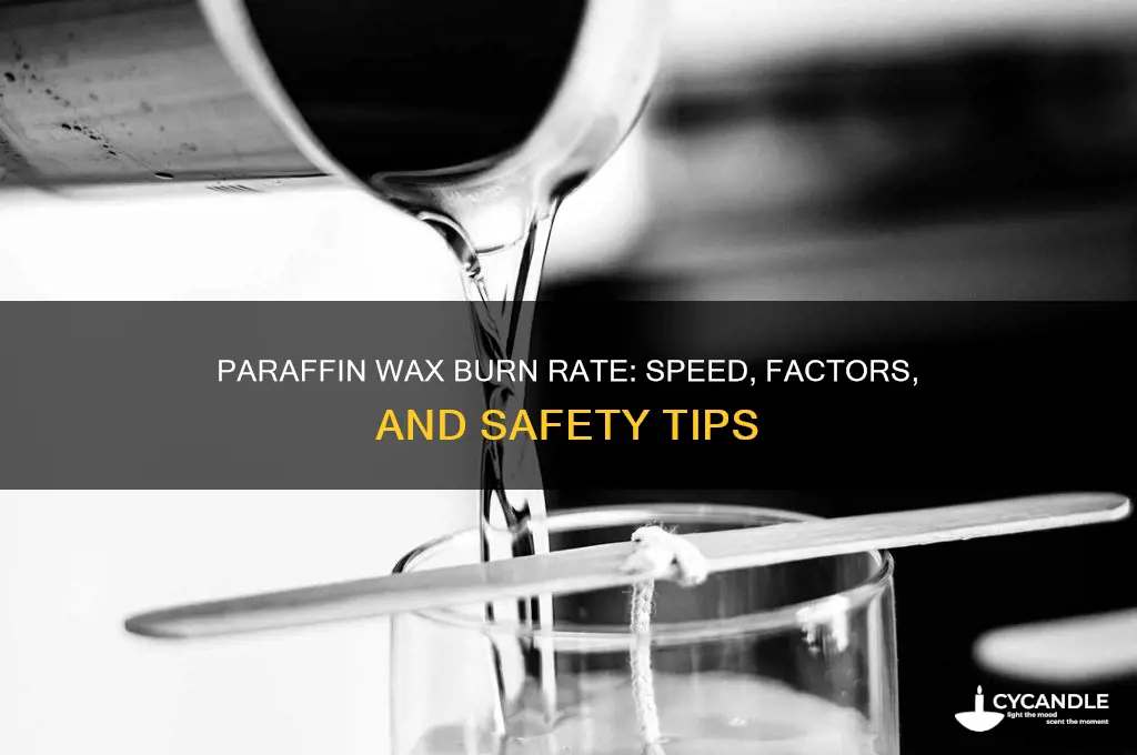 how fast does paraffin wax burn
