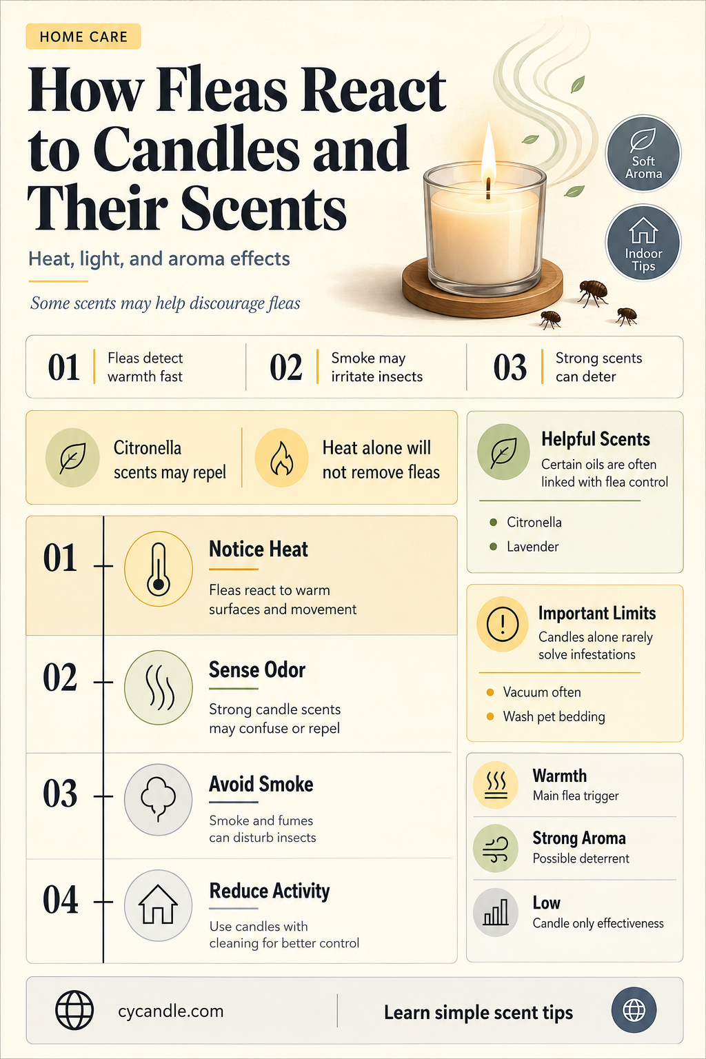 are fleas attracted to candles
