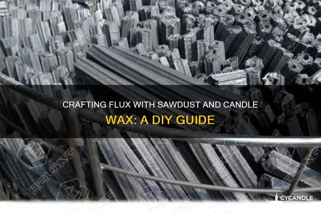 how flux with sawdust and candle wax