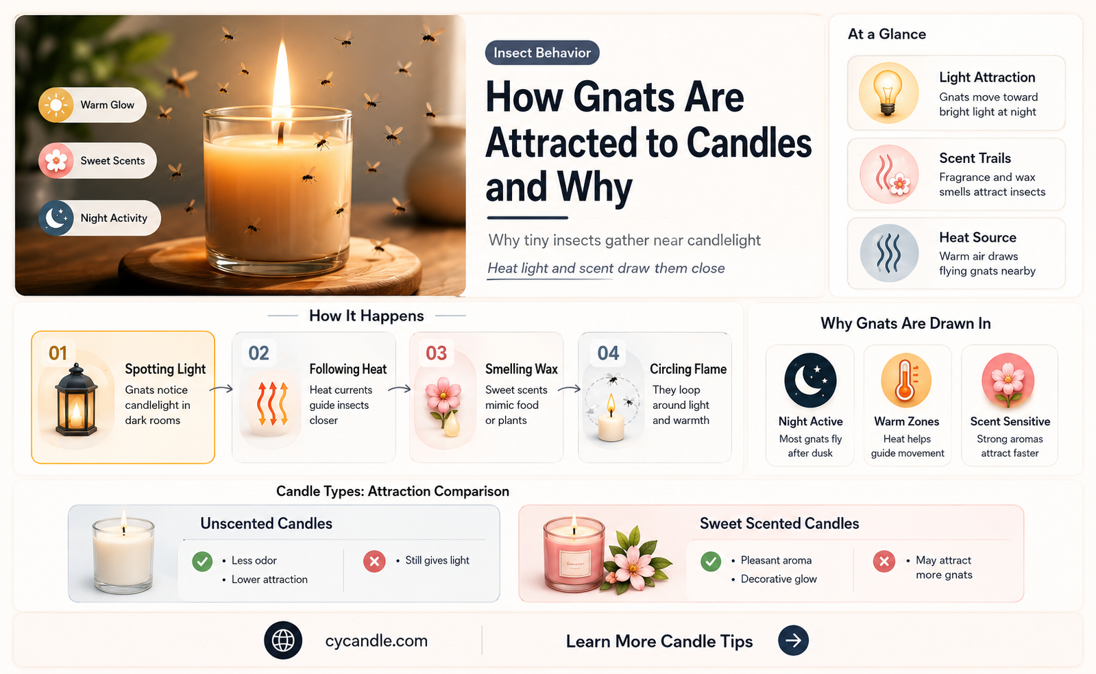 are gnats attracted to candles