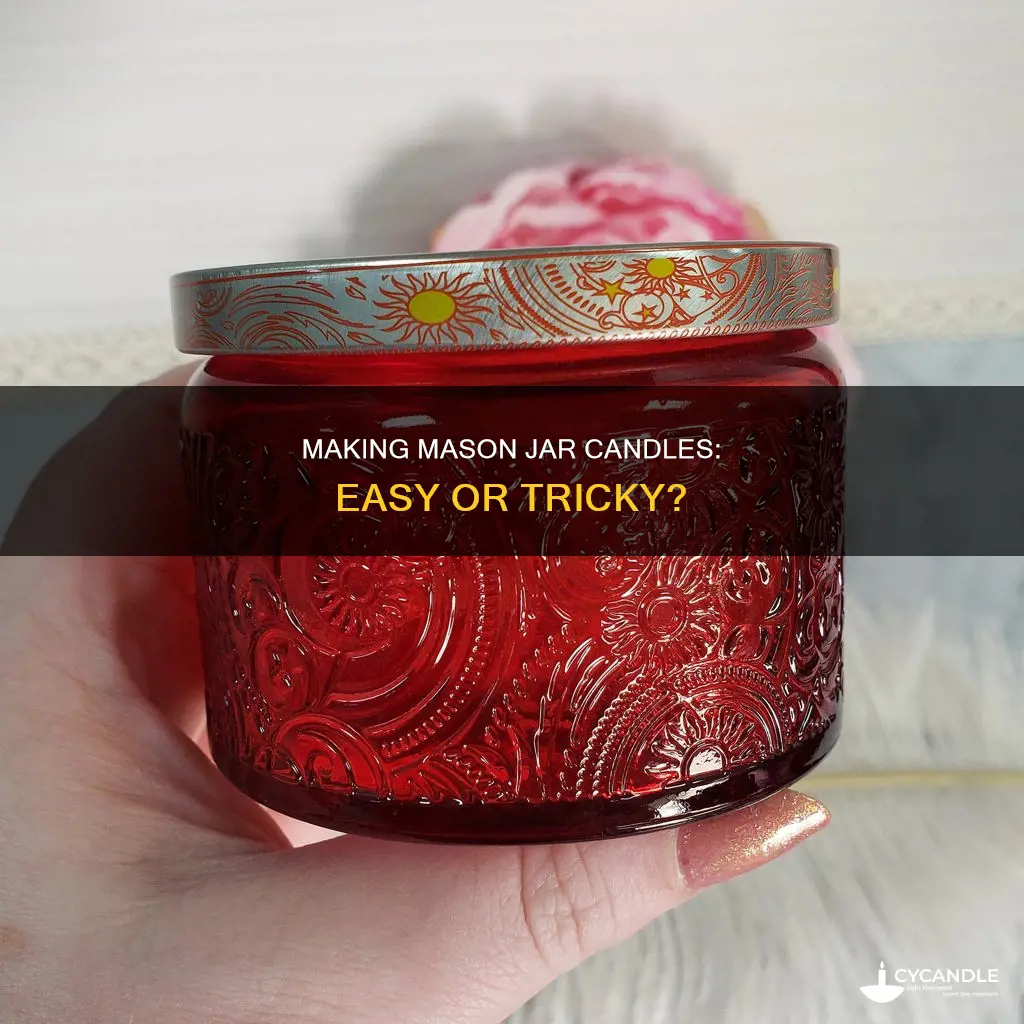 how hard is homemade candles in mason jars