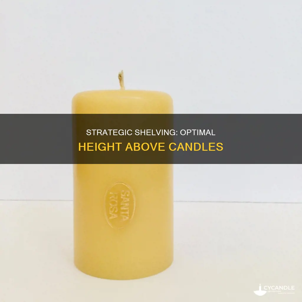 how high above a candle should a shelf be