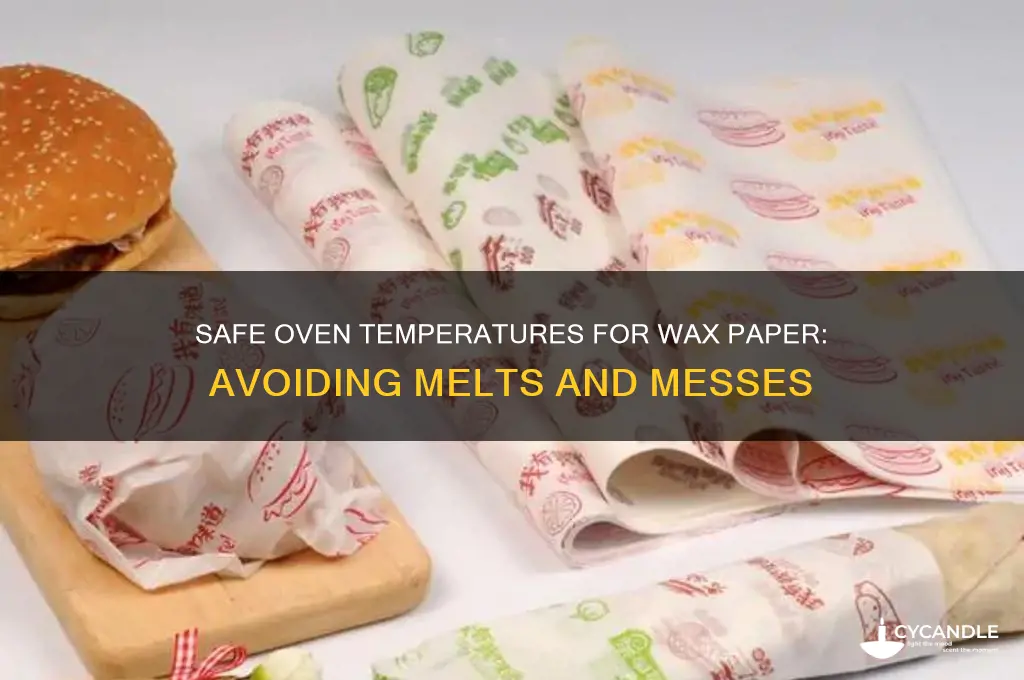 how high can you heat up wax paper inoven