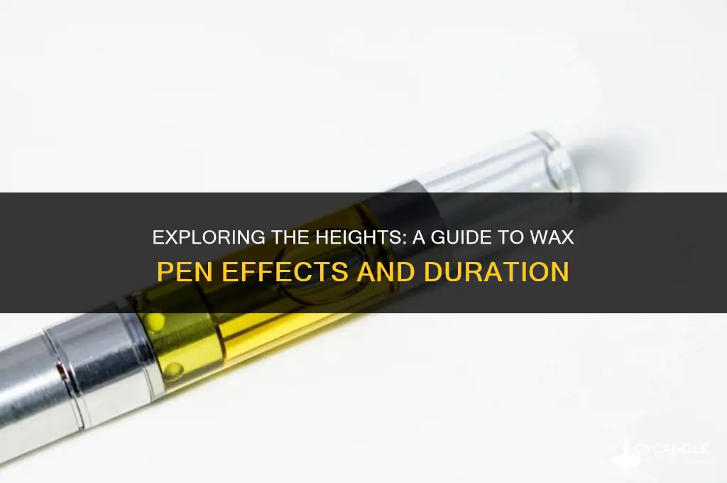 how high do wax pens get you