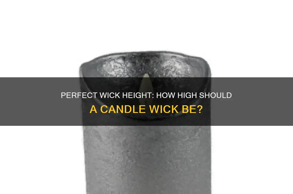 how high should a candle wick be