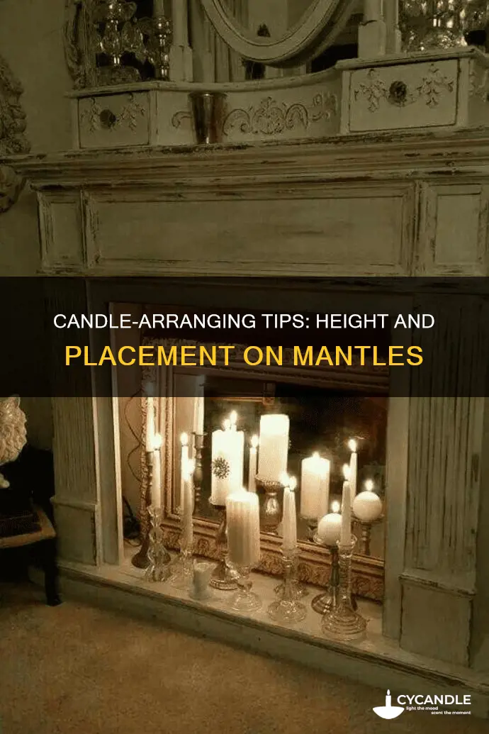 how high should candles on mantle