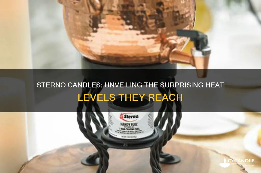 how hot do sterno candles get