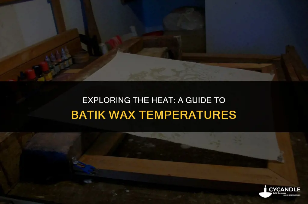 how hot do you get batik wax